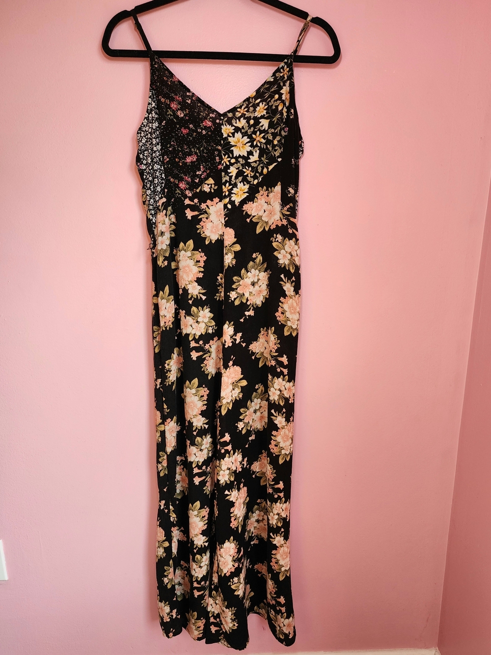 Floral Patchwork Flared Wide-Leg Jumpsuit Romper Romantic Boho Women's Medium - Picture 6 of 12